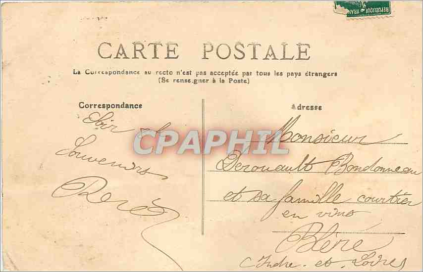 CPA Saumur M et L Pont Cessart sur la Loire  — Rückseite