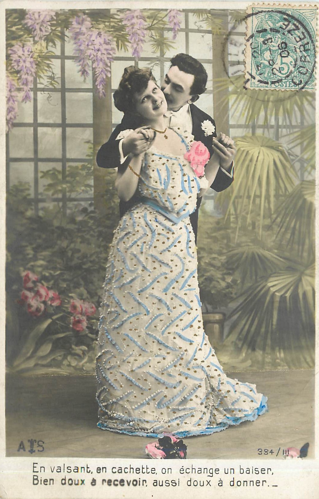 Danseurs en extérieur — texte imprimé — éditeur A.S. n° 384/III
