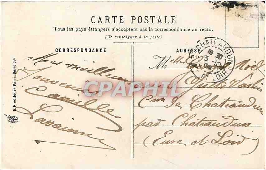 CPA Paysans — Rückseite