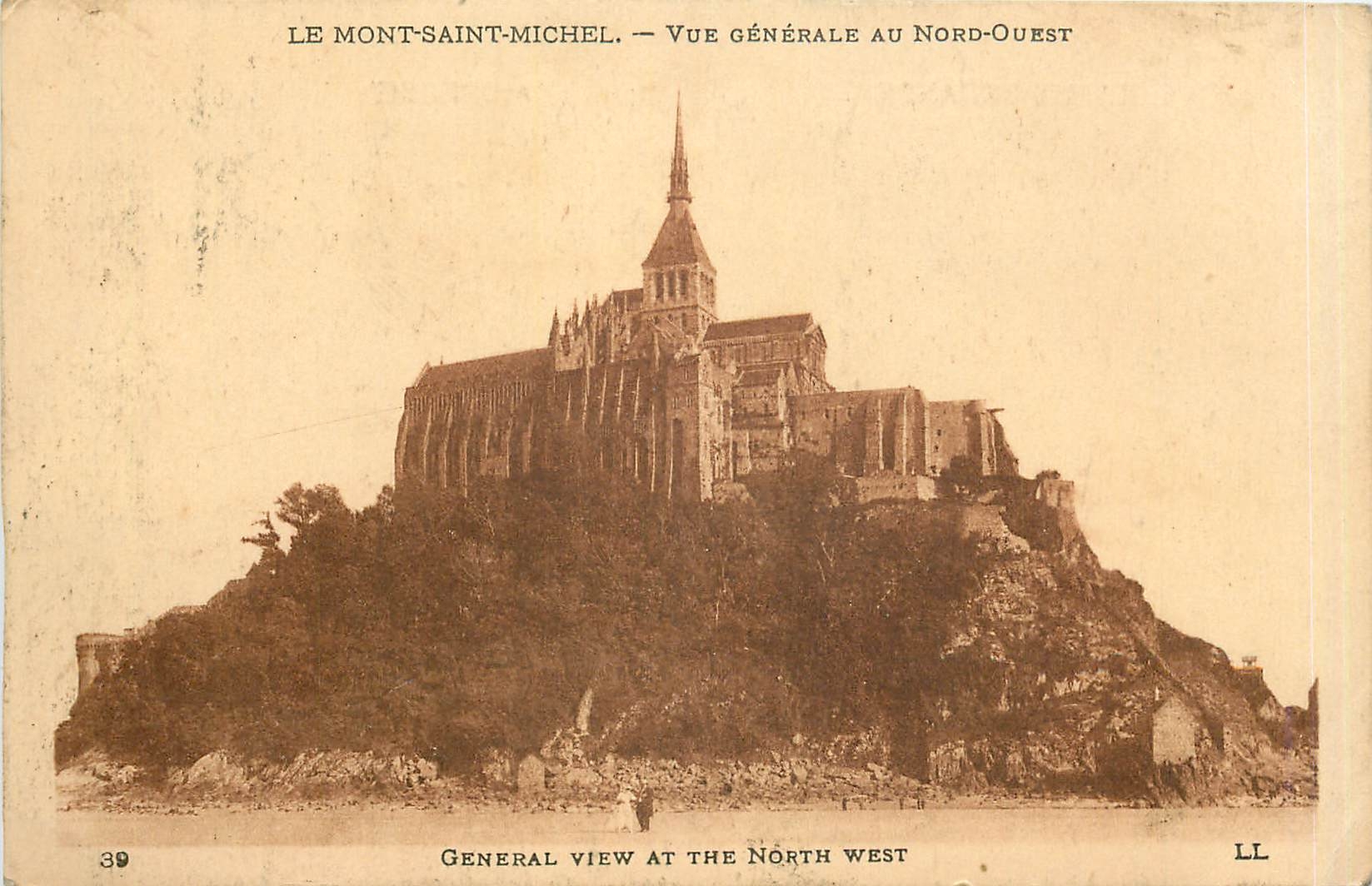 CPA Le Mont Saint Michel Vue Generale au Nord Ouest 