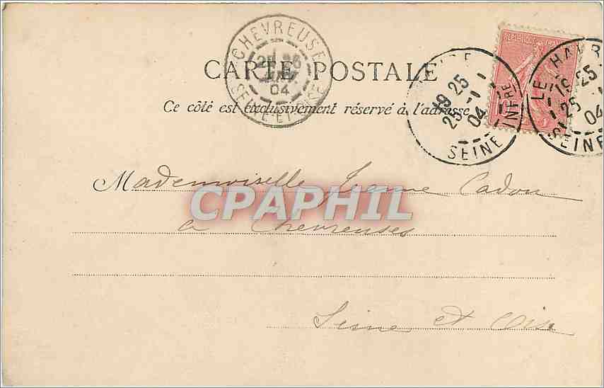 CPA Sainte Adresse Le Pain de Sucre  — Rückseite