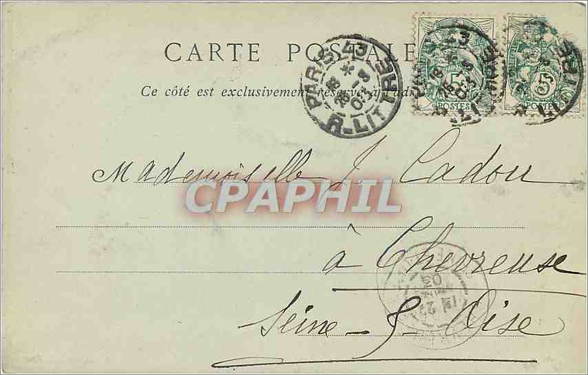 CPA Etretat L'Aiguille la Porte d'Aval  — Rückseite