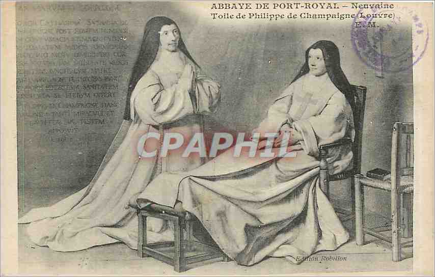 CPA Abbaye de Port Royal Neuvaine Toile de Philippe de Champaigne Louvre 