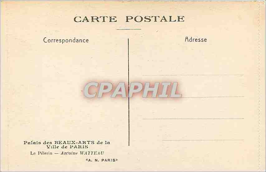 CPA Palais des Beaux Arts de la Ville de Paris  — Rückseite