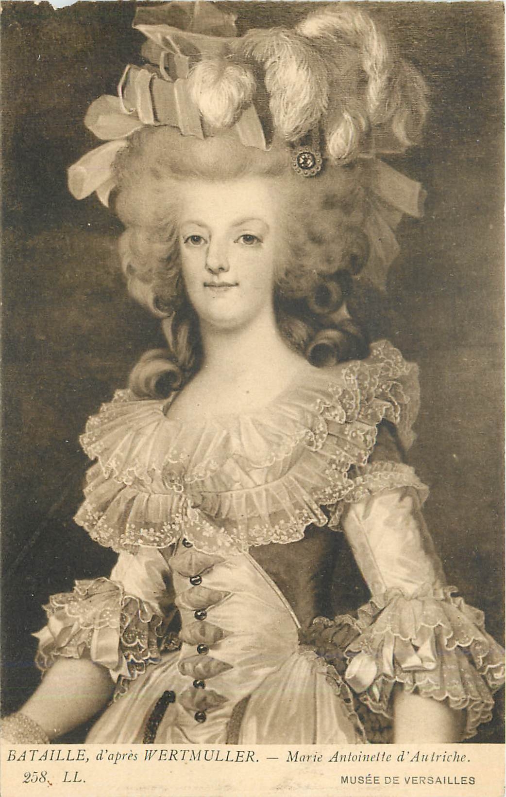 CPA Bataille d'apres Wetmuller Marie Antoinette d'Autriche Musee de Versailles 
