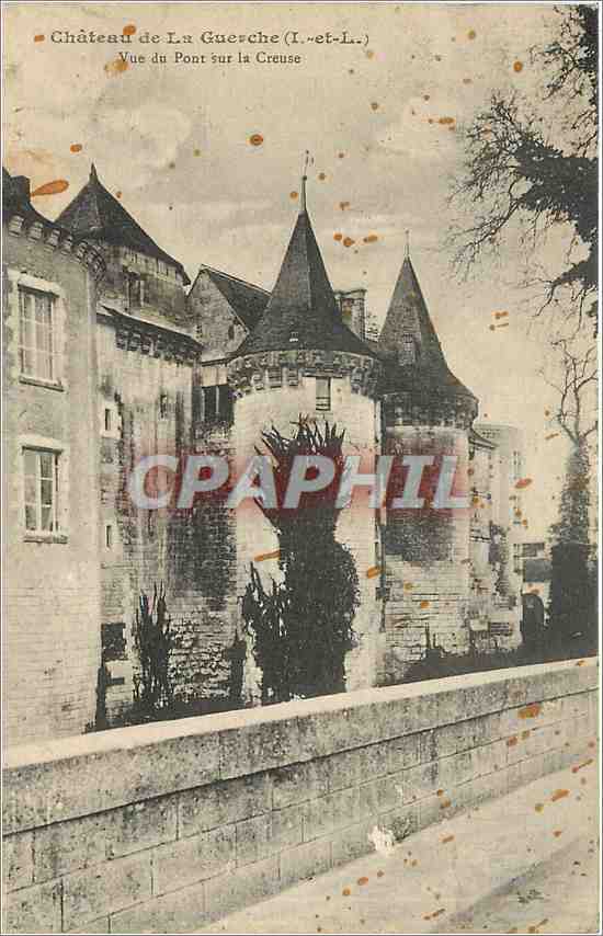 CPA Chateau de la Guerche Vue du Pont sur la Creuse 