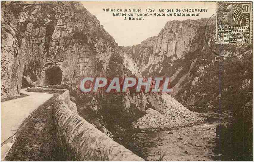 CPA Vallee de la Sioule Gorges de Chouvigny Entree du Tunnel 