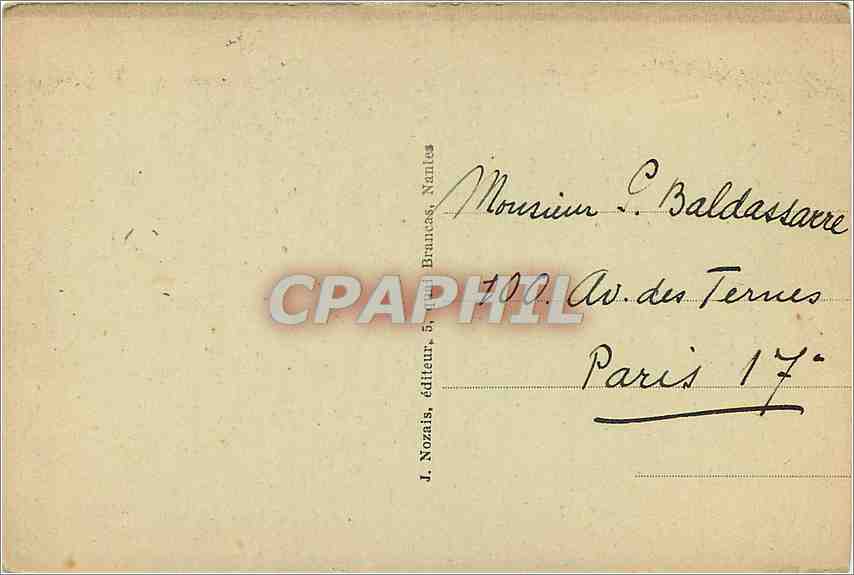 CPA Quimper La rue Elie Freron au clair de lune  — Rückseite