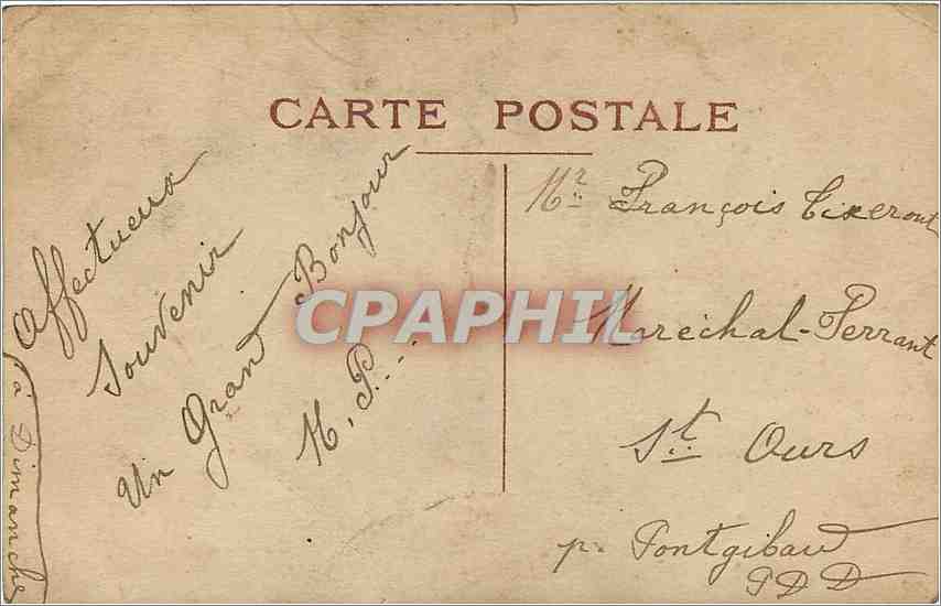 CPA Langage du timbre  — Verso