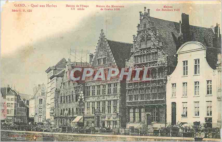 CPA Gand Quai aux Herbes Maison de l'Etape 