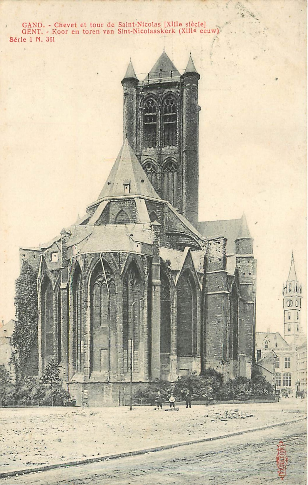 CPA Gand Chevet et tour de Saint Nicolas 
