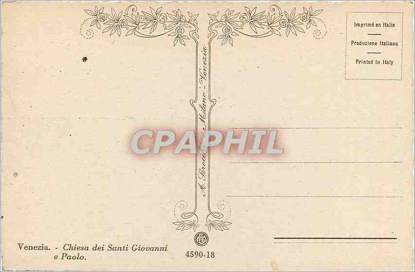 CPA Venezia Chiesa dei Santi Giovanni e Paolo  — Rückseite