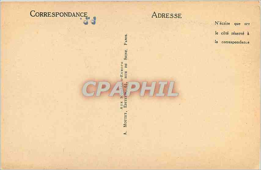 CPA L'oeuvre de Carle Vernet Gravure de Debucourt  — Verso