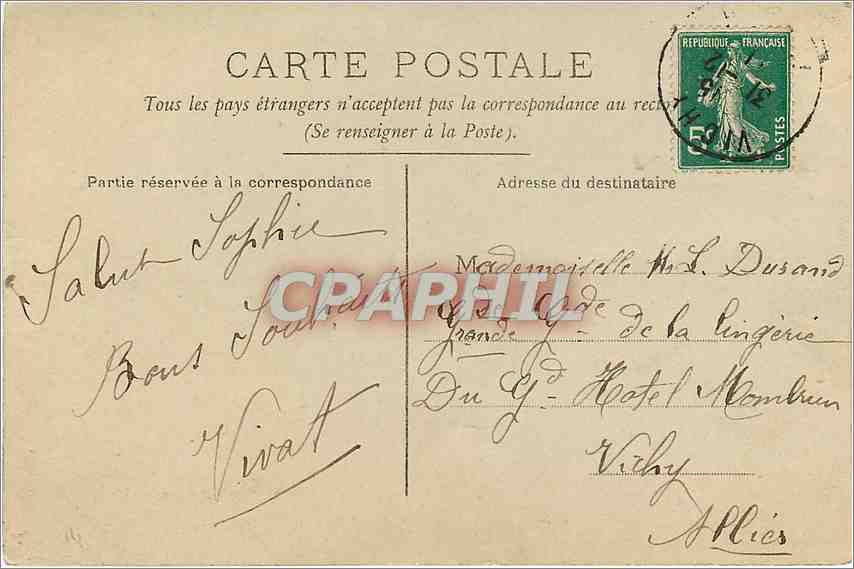 CPA Bonne Annee  — Verso