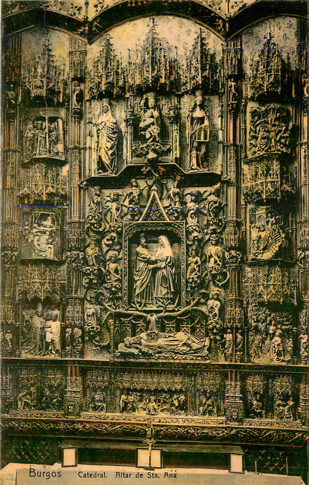 CPA Burgos Catedral Altar de Sta Ana 