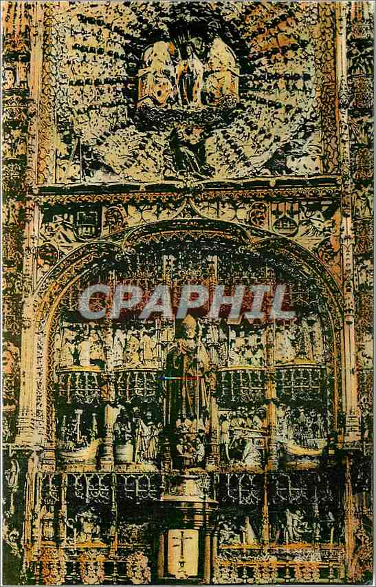 CPA Burgos Catedral Retablo del Altar mayor de San Nicolas 
