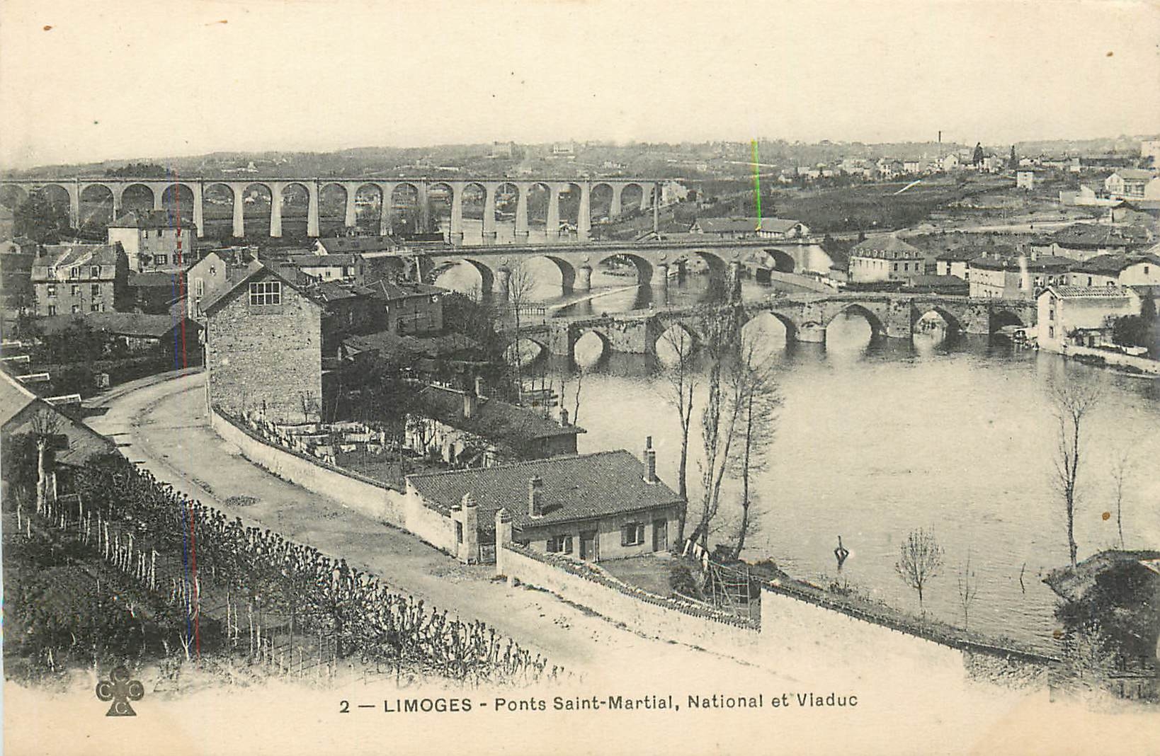 CPA Limoges Ponts Saint Martial National et Viaduc 