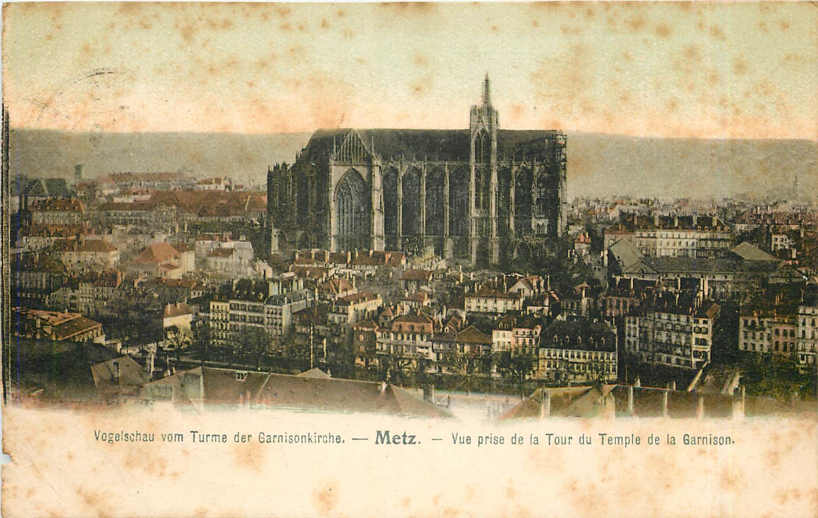 CPA Metz Vue prise de la Tour du Temple de la Garnison 