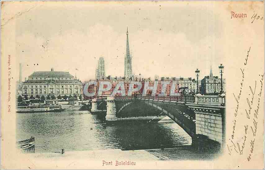 CPA Rouen Pont Boieldieu 