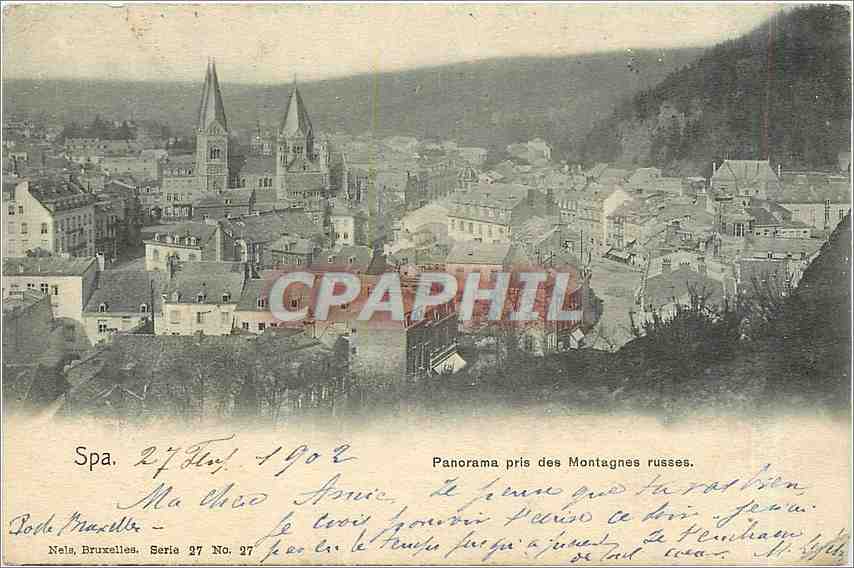 CPA Spa Panorama pris des Montagnes russes 