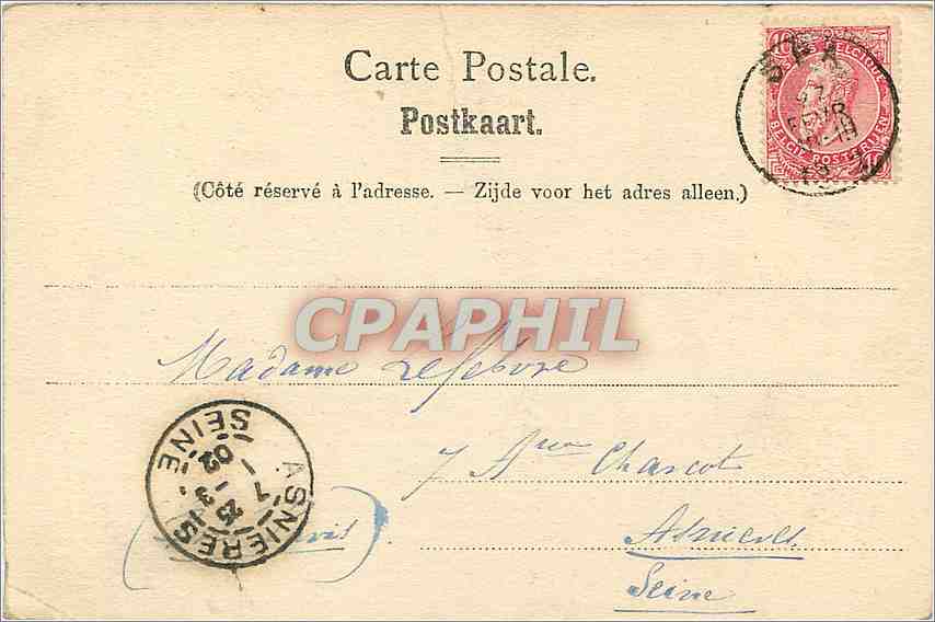 CPA Spa Panorama pris des Montagnes russes  — Rückseite
