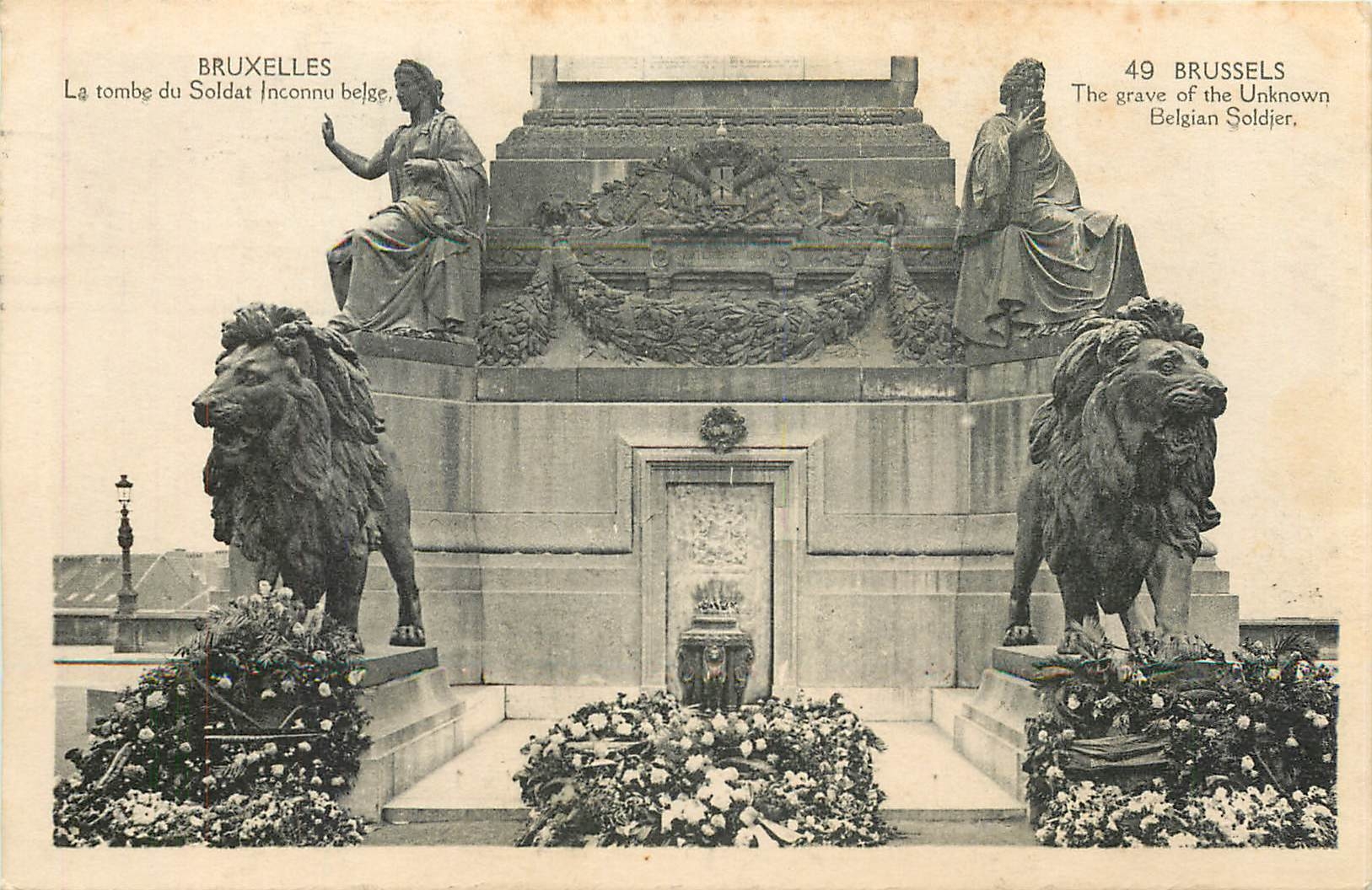 CPA Bruxelles La Tombe du Soldat Inconnu belge Lion
