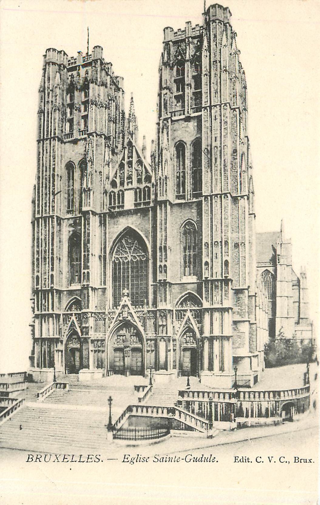 CPA Bruxelles Eglise Sainte Gudule 
