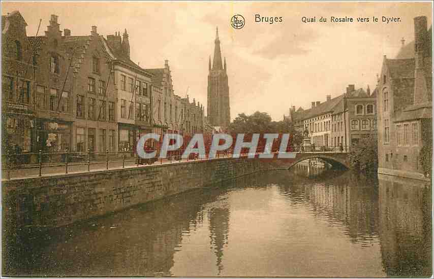 CPA Bruges Quai du Rosaire vers le Dyver 