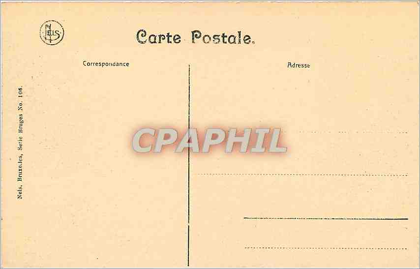 CPA Bruges Quai du Rosaire vers le Dyver  — Rückseite