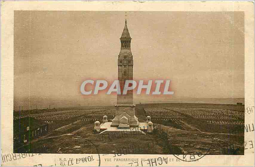 CPA ND de Lorette Les souscriptions pour l'Achevement du Monument du Souvenir sont recues au Siege d