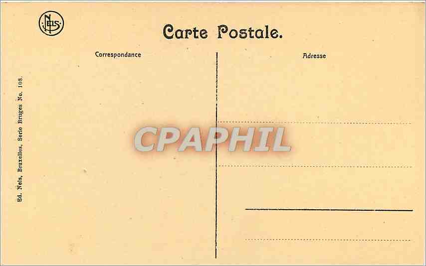 CPA Bruges La rue de plage aveugle  — Rückseite