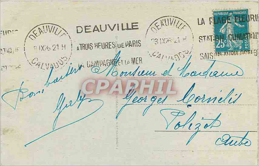 Deauville - Blühende Strandpromenade - Die Gärten - Das Hotel Royal — Rückseite