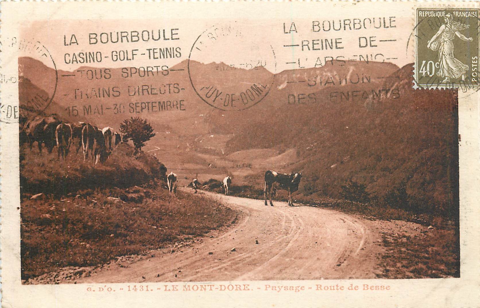 CPA Le Mont Dore Paysage Route de Besse 