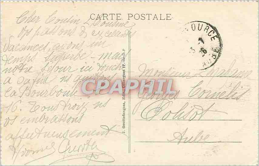 CPA Le Mont Dore Paysage Route de Besse  — Verso