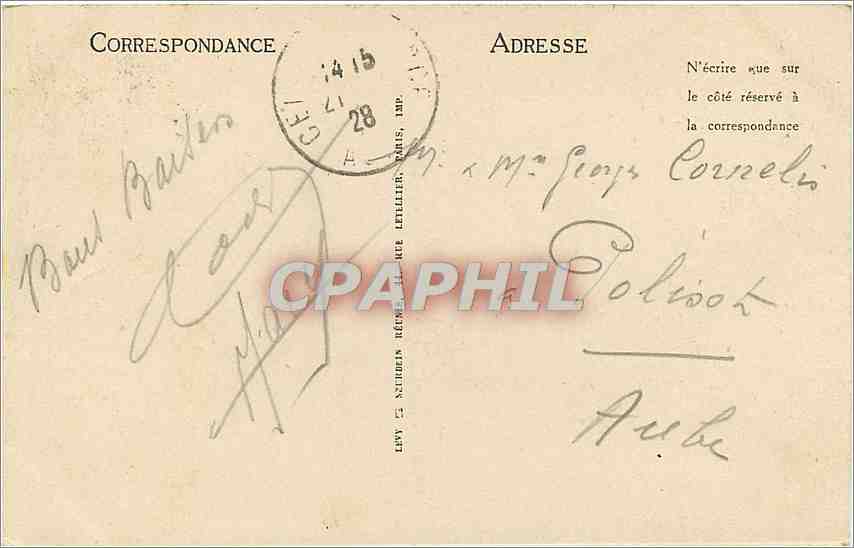 CPA Le Havre L'Avant Port Bateau Tramway — Rückseite