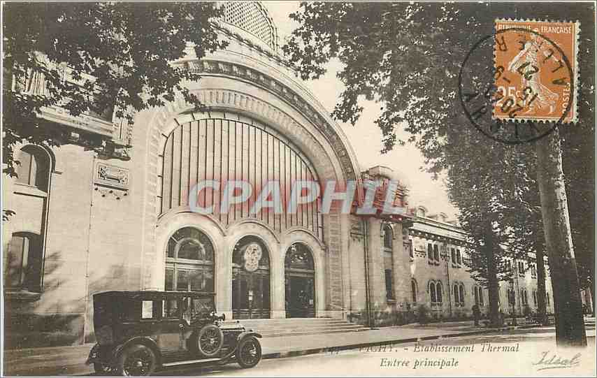 CPA Vichy Etablissement Thermal Entree Principale Automobile