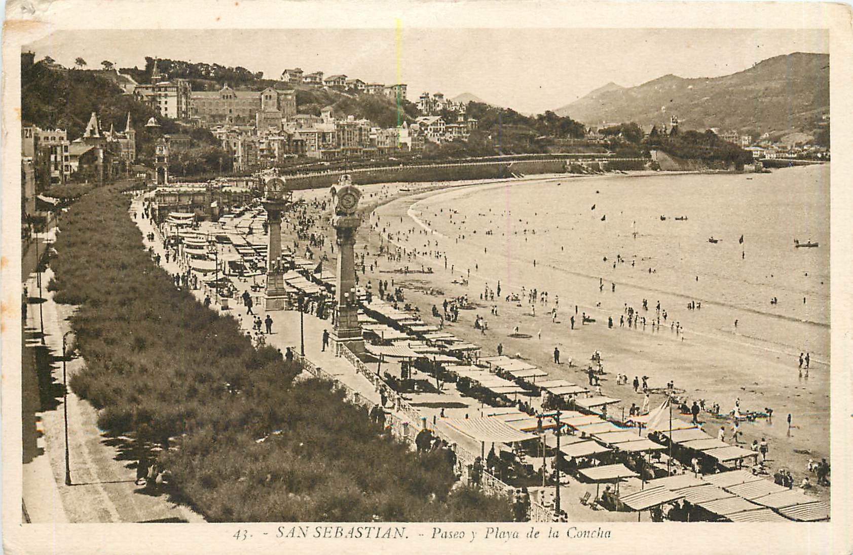 CPA San Sebastian Paseo y Playa de la Concha