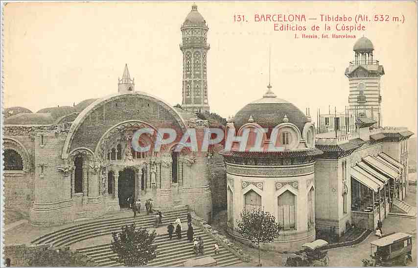 CPA Barcelona Tibidabo Edificios de la Cuspide 