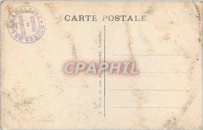 CPA Chevreuse S et O Vue Primitive du Chateau de la Madeleine  — Back