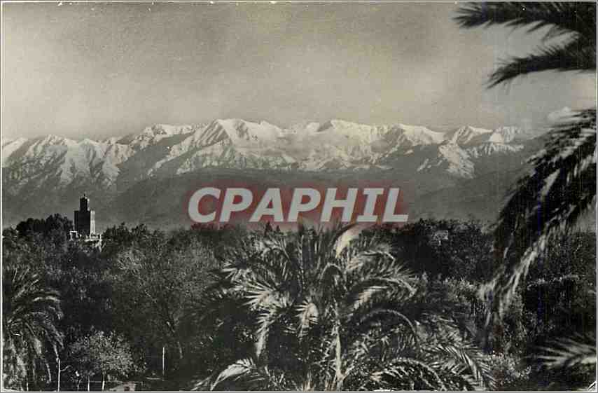 CPA L'Atlas vu de Marrakech 