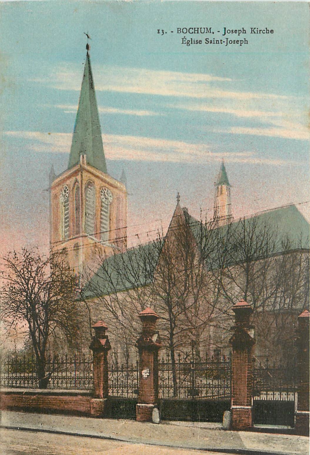 CPA Bochum Joseph Kirche Eglise Saint Joseph 