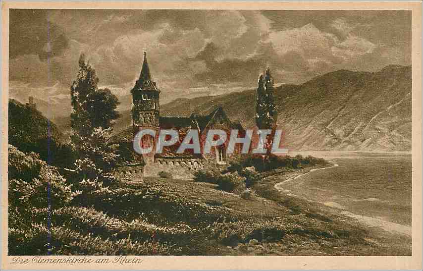 CPA Die Clemenskirche am Rhein 