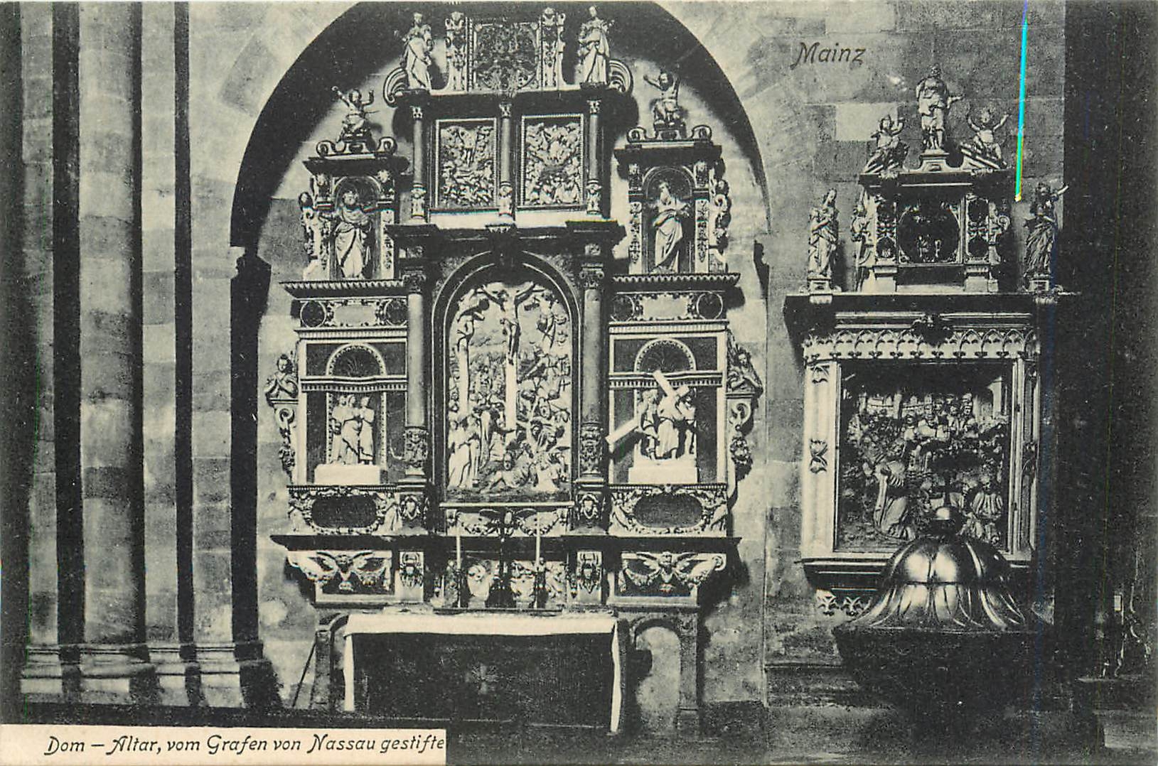 CPA Dom Altar vom Grafen von Nassau gestifte Mainz