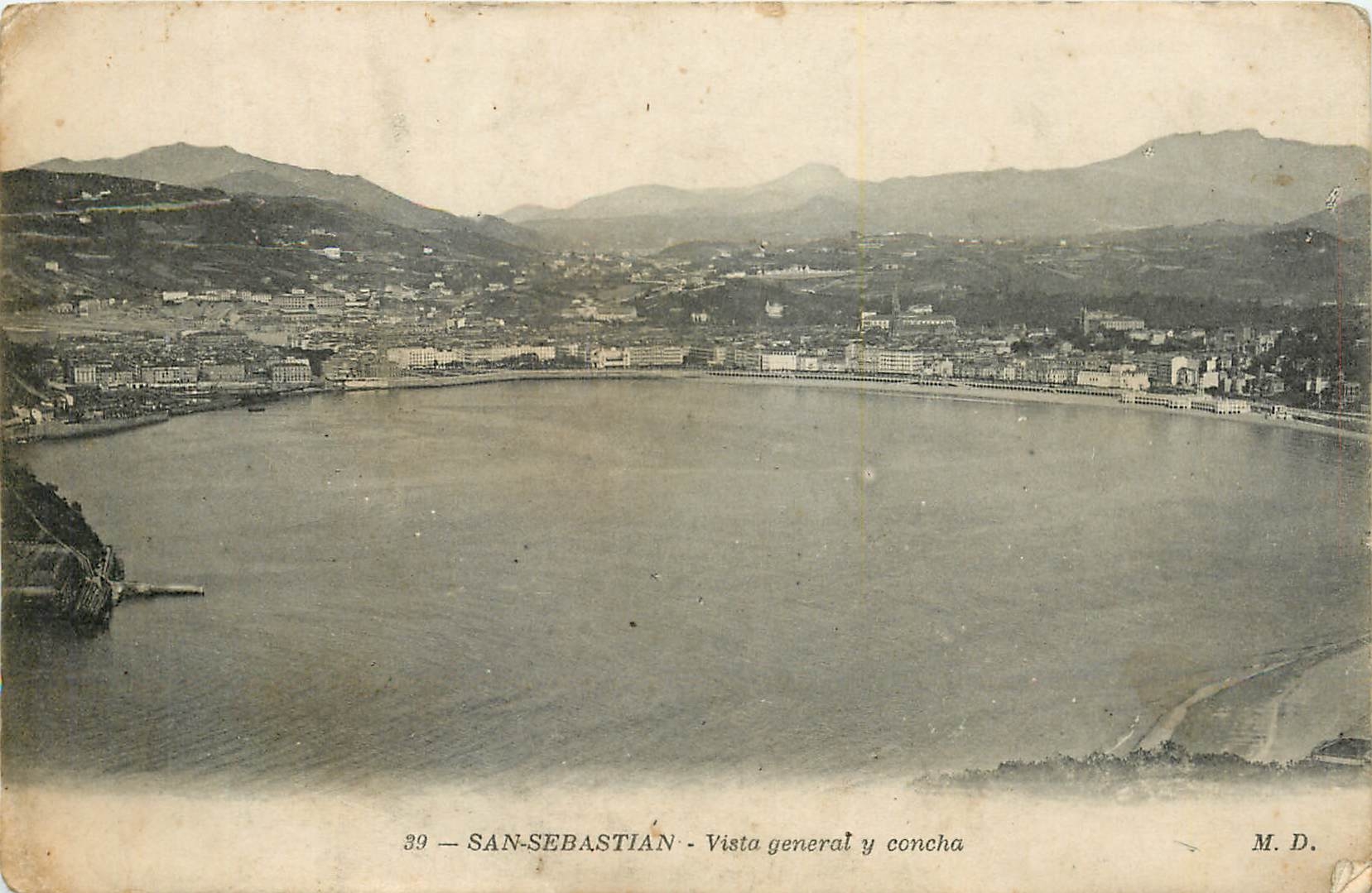 CPA San Sebastian Vista general y concha 