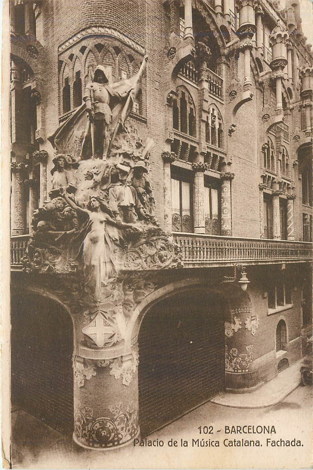 CPA Barcelona Palacio de la Musica Catalana Fachada 