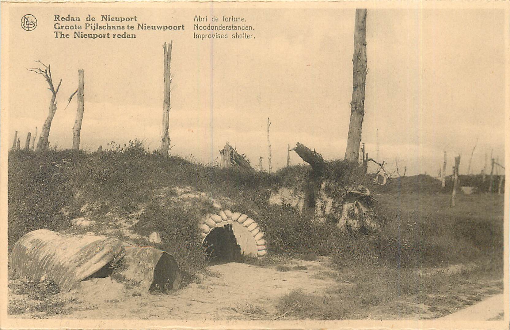 CPA Redan de Nieuport Abri de fortune Militaria