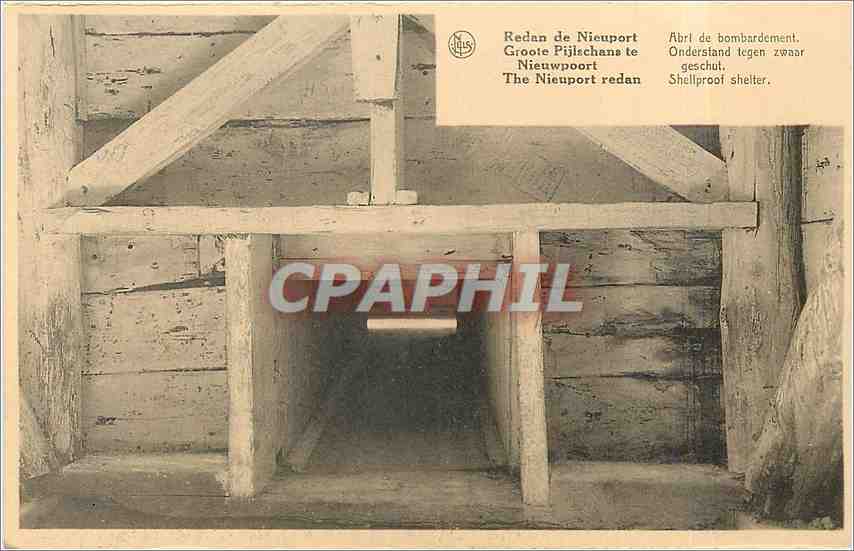 CPA Redan de Nieuport Abri de bombardement Militaria
