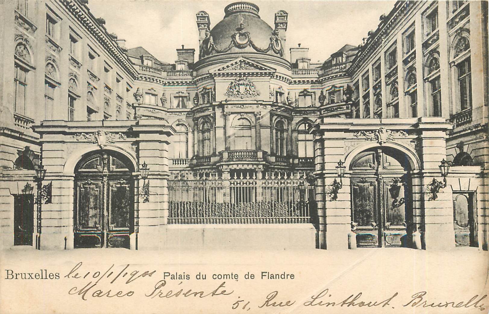 CPA Bruxelles Palais du comte de Flandre 