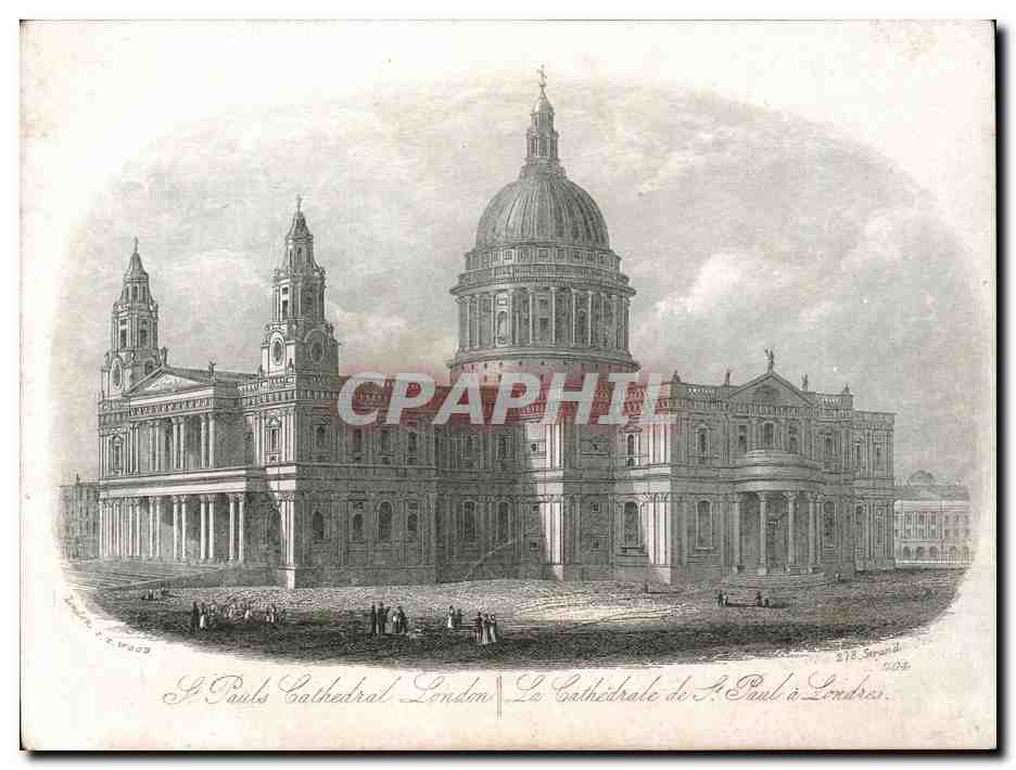 Great Britain CPA London Saint Pauls Cathedral Cathedrale Londres GRaND FORMAt