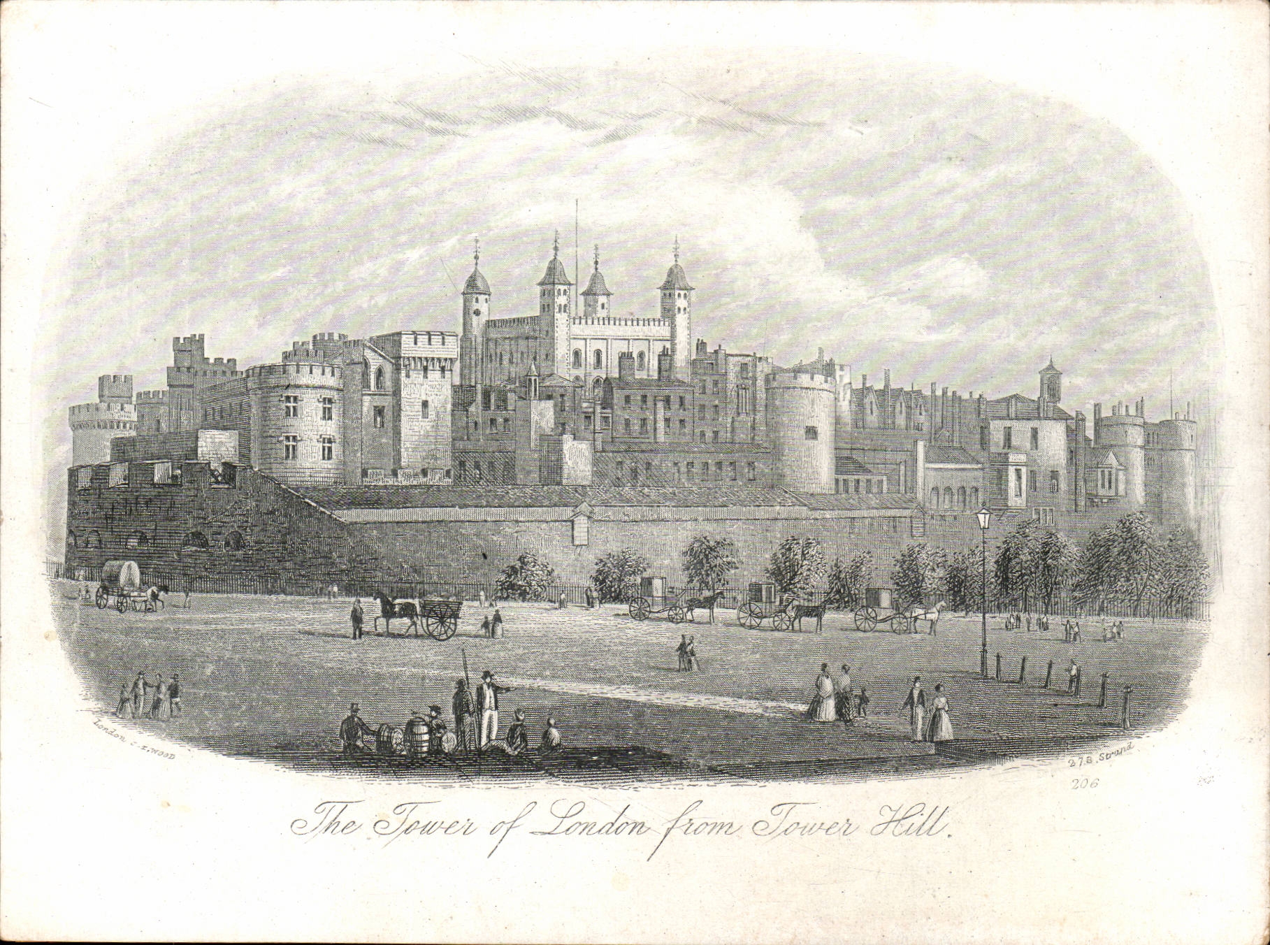 The Tower of London viewed from Tower Hill — engraving by J. Smith — n° 306